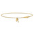 Image of 10" 14K Yellow Gold Heart and Key Anklet
