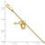 Image of 10" 14K Yellow Gold Heart and Key Anklet
