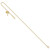Image of 10" 14K Yellow Gold Heart and Key Anklet
