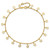 Image of 10" 14K Yellow Gold Polished & Textured Star Anklet