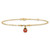 Image of 10" Adjustable 14K Yellow Gold Enameled Ladybug Anklet