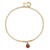 Image of 10" Adjustable 14K Yellow Gold Enameled Ladybug Anklet