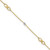 Image of 10"+1" 14K Yellow & White Gold Shiny-Cut Beads & Infinity Anklet