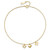 Image of 10"+1" 14K Yellow Gold 3 Hearts Anklet