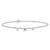 Image of 10"+1" Rhodium-plated Sterling Silver Three Stars Anklet
