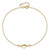 Image of 10.75"+0.75" 14K Yellow Gold Polished Heart Anklet