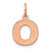 Image of 10K Rose Gold Letter O Initial Charm 10XNA1337R/O