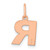 Image of 10K Rose Gold Letter R Initial Charm 10XNA1337R/R