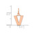 Image of 10K Rose Gold Letter V Initial Charm 10XNA1337R/V