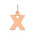 Image of 10K Rose Gold Letter X Initial Charm 10XNA1337R/X