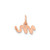 Image of 10K Rose Gold Lower case Letter M Initial Charm 10XNA1307R/M
