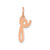 Image of 10K Rose Gold Lower case Letter P Initial Charm 10XNA1307R/P