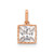 Image of 10K Rose Gold Tiara Collection Polished Square CZ Pendant