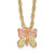 Image of 10k Tri-Color Black Hills Gold Butterfly Necklace 10BH700-18
