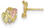Image of 8.43mm 10k Tri-Color Black Hills Gold Diamond Stud Post Earrings