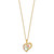 Image of 10k Tri-Color Black Hills Gold Hummingbird in Heart Necklace