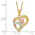 Image of 10k Tri-Color Black Hills Gold Hummingbird in Heart Necklace