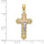 Image of 10K Tri-color Gold Diamond-cut Crucifix Pendant 10D3644