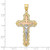 Image of 10K Tri-color Gold Diamond-cut Crucifix Pendant 10D3646