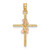 Image of 10K Two-tone Gold 2-D Girl On Cross Pendant