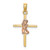 Image of 10K Two-tone Gold 2-D Girl On Cross Pendant