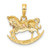 Image of 10K Two-tone Gold 2-D Rocking Horse w/ Saddle Pendant