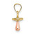 Image of 10K Two-tone Gold 3-D Pacifier Pendant