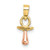 Image of 10K Two-tone Gold 3-D Pacifier Pendant