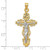 Image of 10K Two-tone Gold Diamond-cut Crucifix Pendant 10C2005