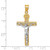 Image of 10K Two-tone Gold Diamond-cut Large Block Lattice Cross w/Crucifix Pendant Image of 10K Two-tone Gold Diamond-cut Large Block Lattice Cross w/Crucifix Pendant