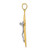 Image of 10K Two-tone Gold Diamond-cut Latin Crucifix Pendant