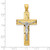 Image of 10K Two-tone Gold Diamond-cut Latin Crucifix Pendant