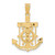 Image of 10K Two-tone Gold Diamond-cut Mariners Cross Pendant 10C3714