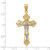 Image of 10K Two-tone Gold INRI Fleur De Lis Crucifix Pendant 10C242