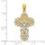 Image of 10K Two-tone Gold w/Lace Trim Crucifix Pendant