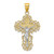 Image of 10K Two-tone Gold w/Lace Trim Crucifix Pendant