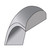 10K White Gold 2mm Lightweight Half Round Band Ring — additional view