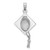 Image of 10K White Gold 3-D Graduation Cap w/ Moveable Tassle Pendant
