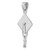 Image of 10K White Gold 3-D Graduation Cap w/ Moveable Tassle Pendant