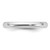 10K White Gold 3mm Half Round Band Ring — additional view