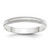 Image of 10K White Gold 3mm Lightweight Milgrain Half Round Band Ring