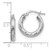 Image of 17.14mm 10k White Gold 3x10 Shiny-Cut Round Hoop Earrings 10LE469W