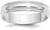 Image of 10K White Gold 5mm Lightweight Milgrain Half Round Band Ring