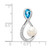 Image of 10K White Gold Blue Topaz/Freshwater Cultured Pearl/Diamond Infinity Slide Pendant