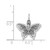 Image of 10K White Gold Butterfly Charm