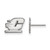 10K White Gold Central Michigan University X-Small Post Earrings by LogoArt