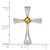 Image of 10k White Gold Citrine and Diamond Cross Pendant