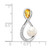 Image of 10K White Gold Citrine/Freshwater Cultured Pearl/Diamond Infinity Slide Pendant