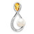 Image of 10K White Gold Citrine/Freshwater Cultured Pearl/Diamond Infinity Slide Pendant