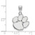 Image of 10K White Gold Clemson University Medium Pendant by LogoArt